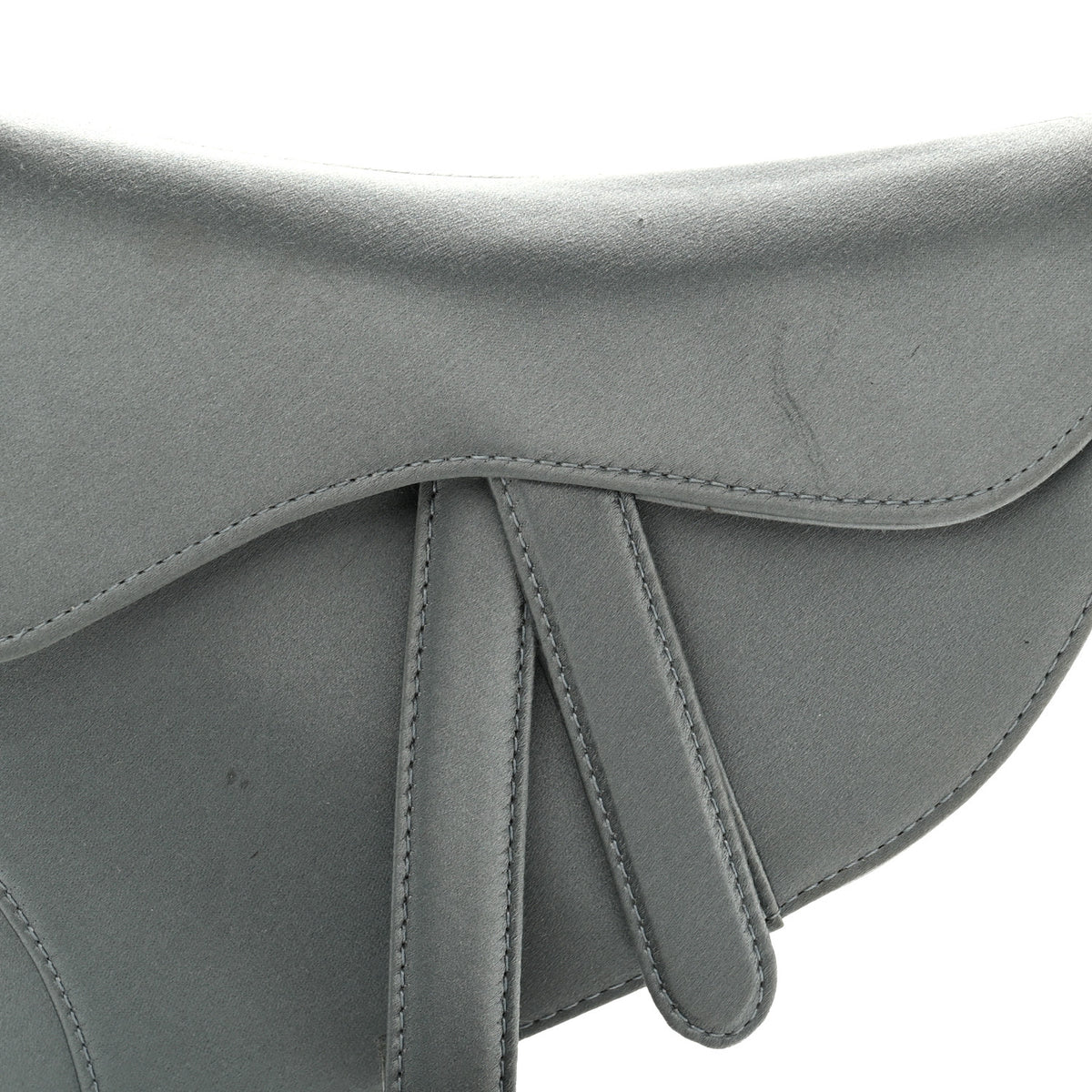 Christian Dior Satin Crystal Mini Saddle Bag Blue Gray 6 of 9