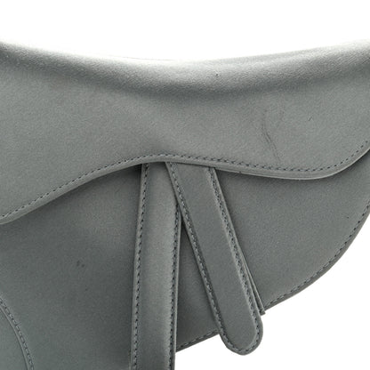 Christian Dior Satin Crystal Mini Saddle Bag Blue Gray 6 of 9