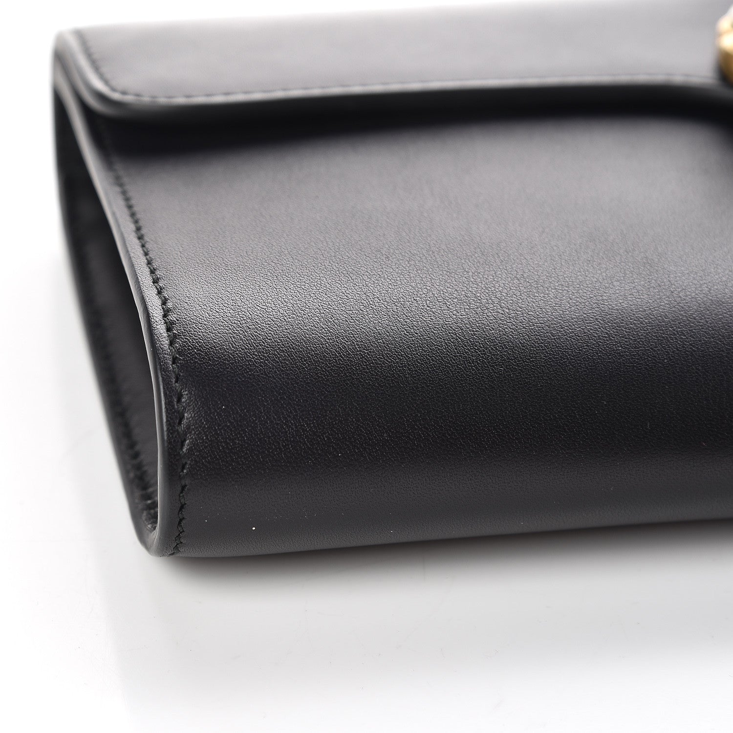 Gucci Calfskin Pearly GG Marmont Clutch Black 8 of 9
