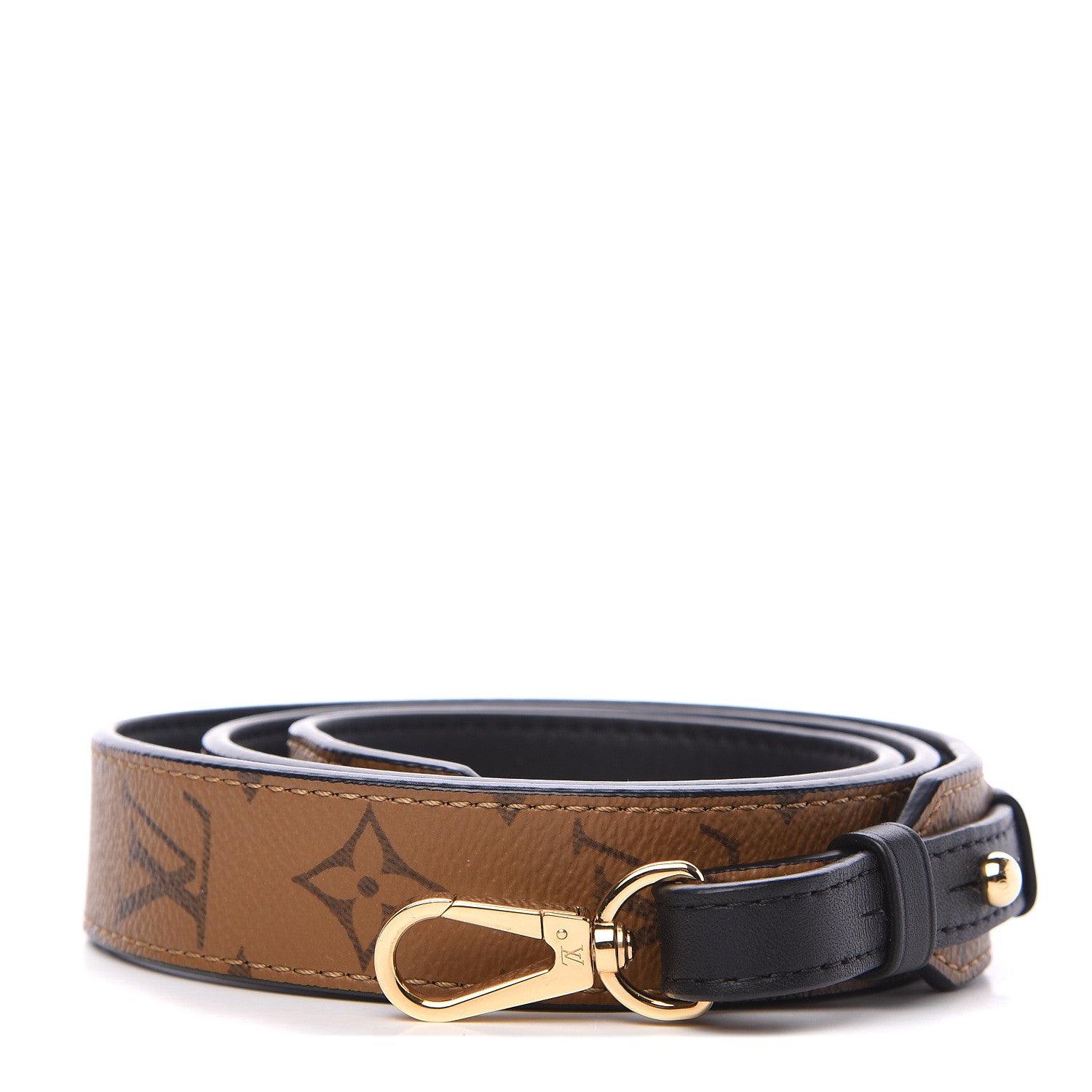 Louis Vuitton Reverse Monogram Bandouliere Shoulder Strap XL Black 1 of 5