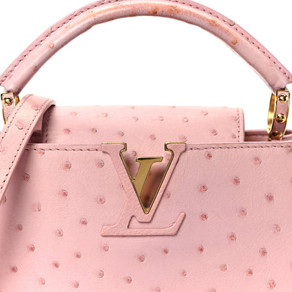 Louis Vuitton Ostrich Capucines Mini Pink 6 of 8