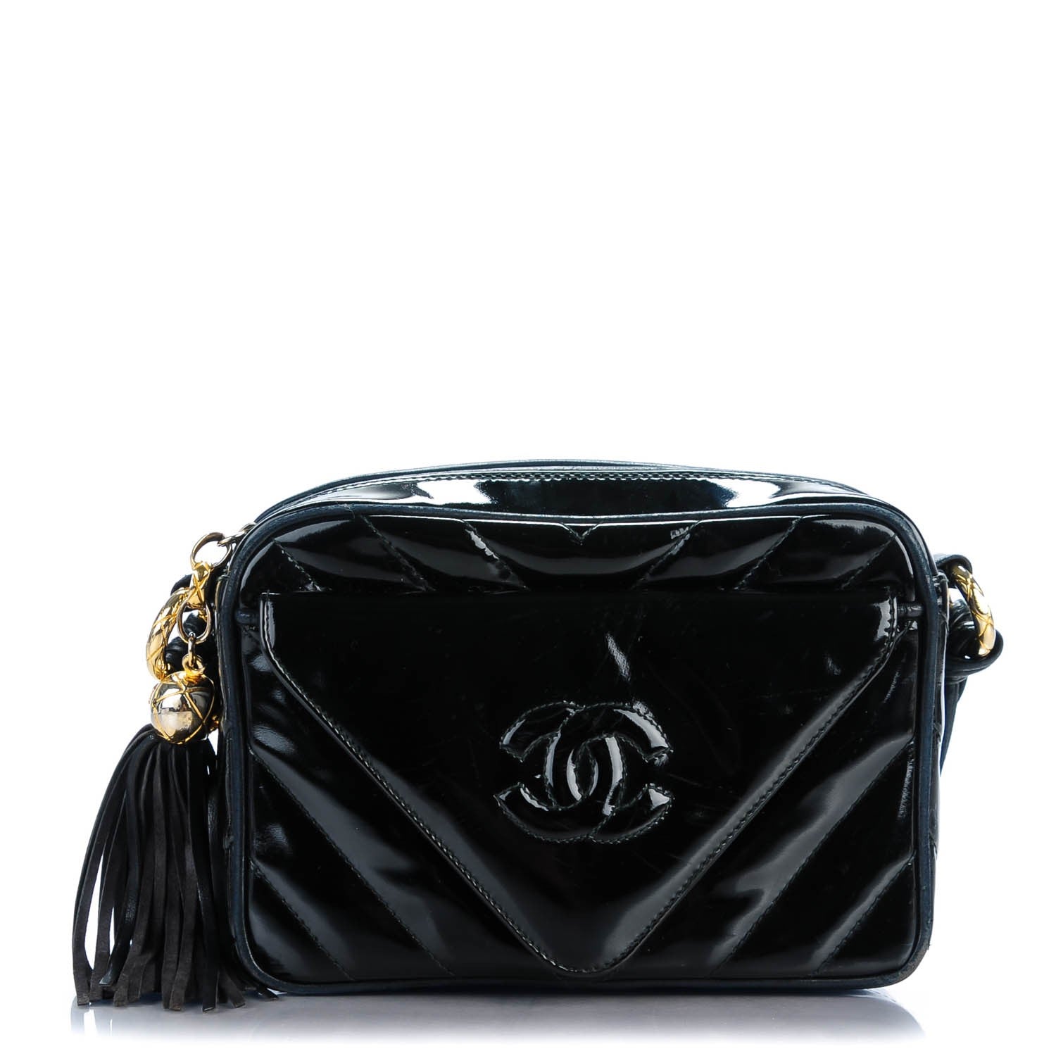 Chanel Patent Tassel Small Camera Case Black 1 of 8