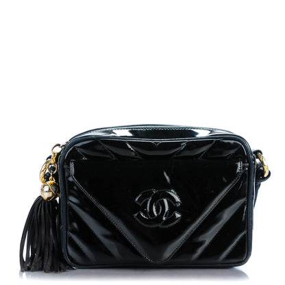 Chanel Patent Tassel Small Camera Case Black 1 of 8