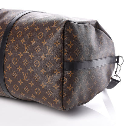 Louis Vuitton Monogram Macassar Keepall Bandouliere 55 6 of 10