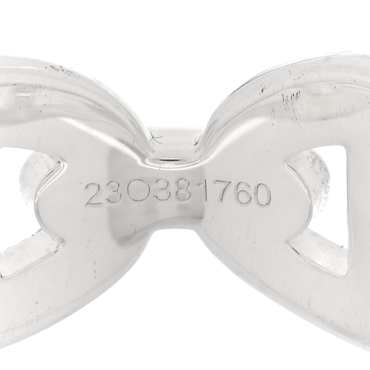 Sterling Silver PM Chaine d'Ancre Enchainee Band Ring 51 5.75