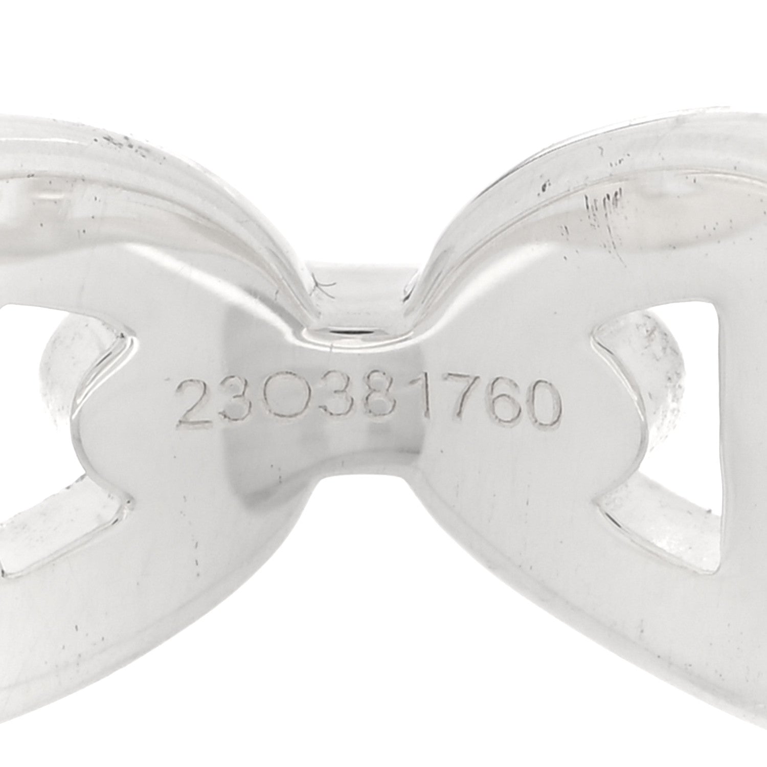 Hermes Sterling Silver PM Chaine d'Ancre Enchainee Band Ring 51 5.75 7 of 9