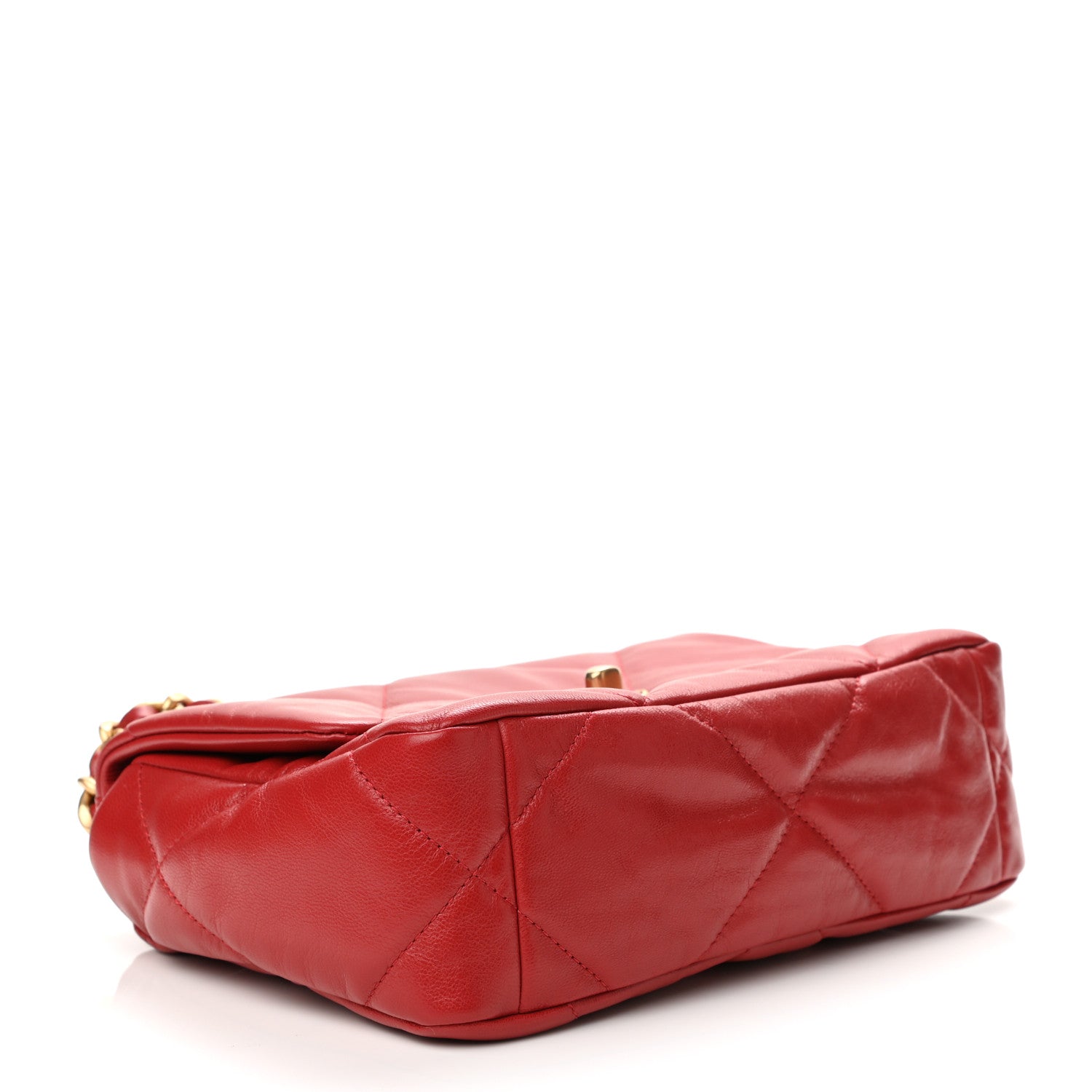 Chanel Lambskin Quilted Medium Chanel 19 Flap Red 4 of 11