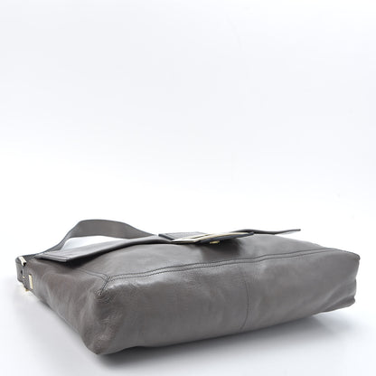 Fendi Vitello Acqua Large Convertible Baguette Grigio Scuro 3 of 14