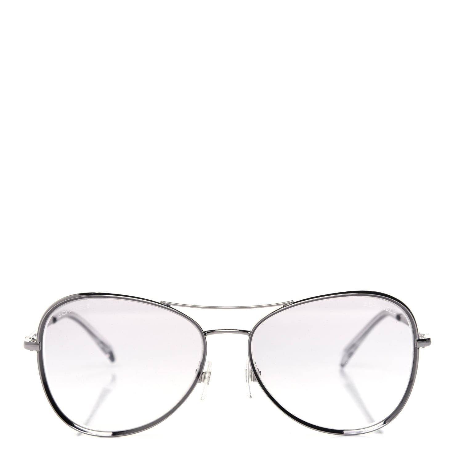Chanel CC Pilot Sunglasses 2181-S Silver 2 of 7