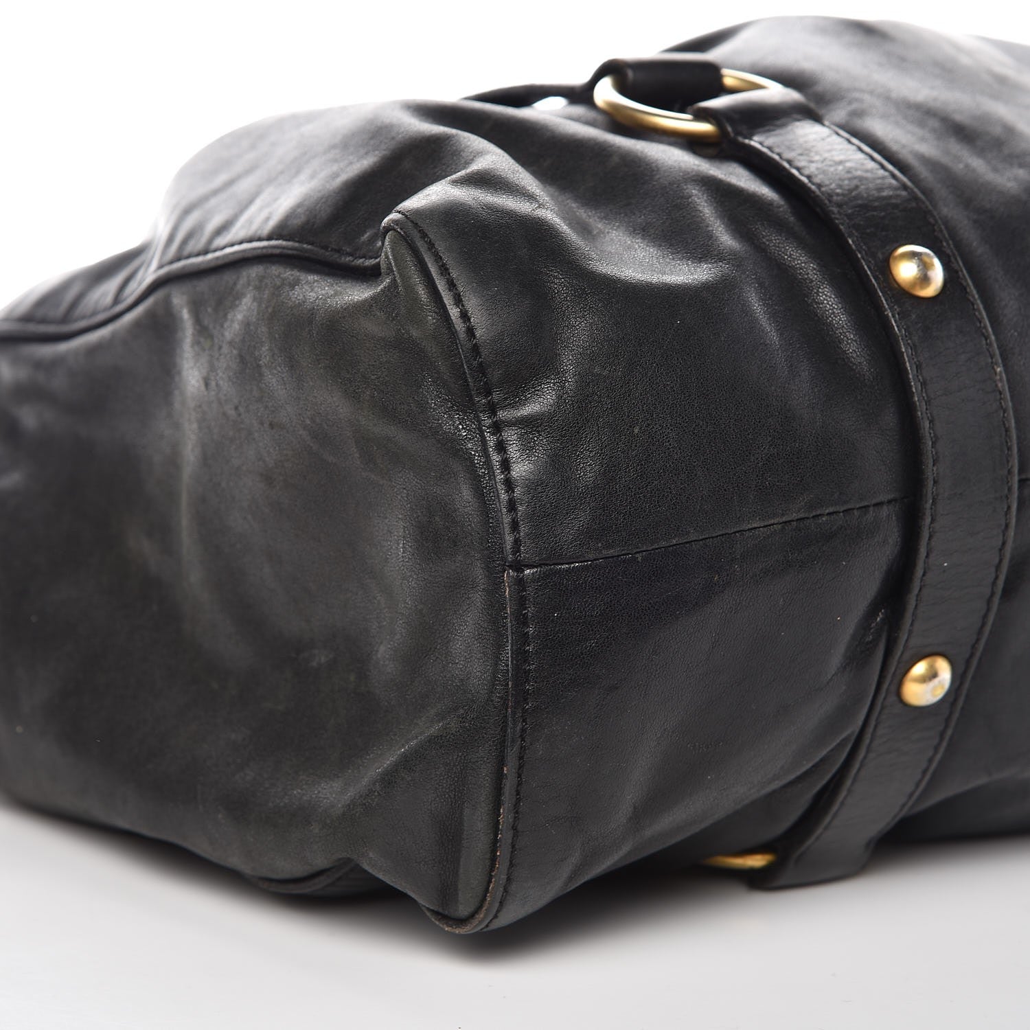 Miu Miu Vitello Lux Gathered Tote Black 8 of 16