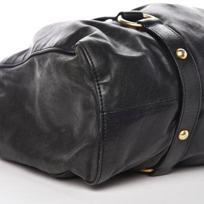 Miu Miu Vitello Lux Gathered Tote Black 8 of 16