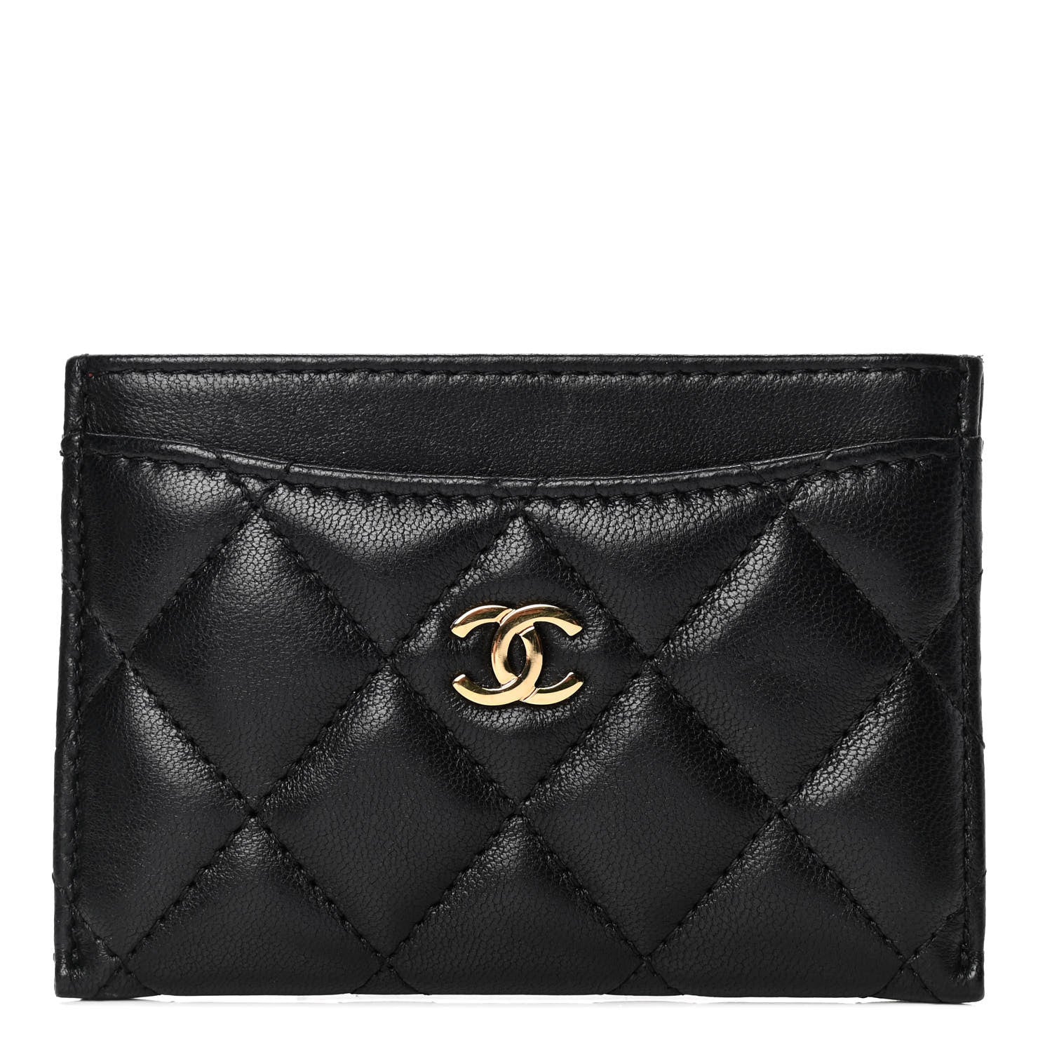 Chanel Lambskin Quilted Card Holder Black 1 of 5