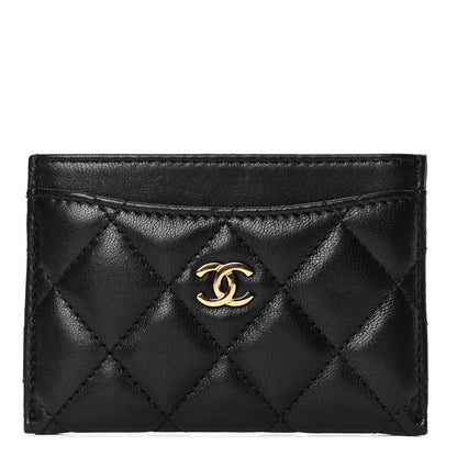 Chanel Lambskin Quilted Card Holder Black 1 of 5