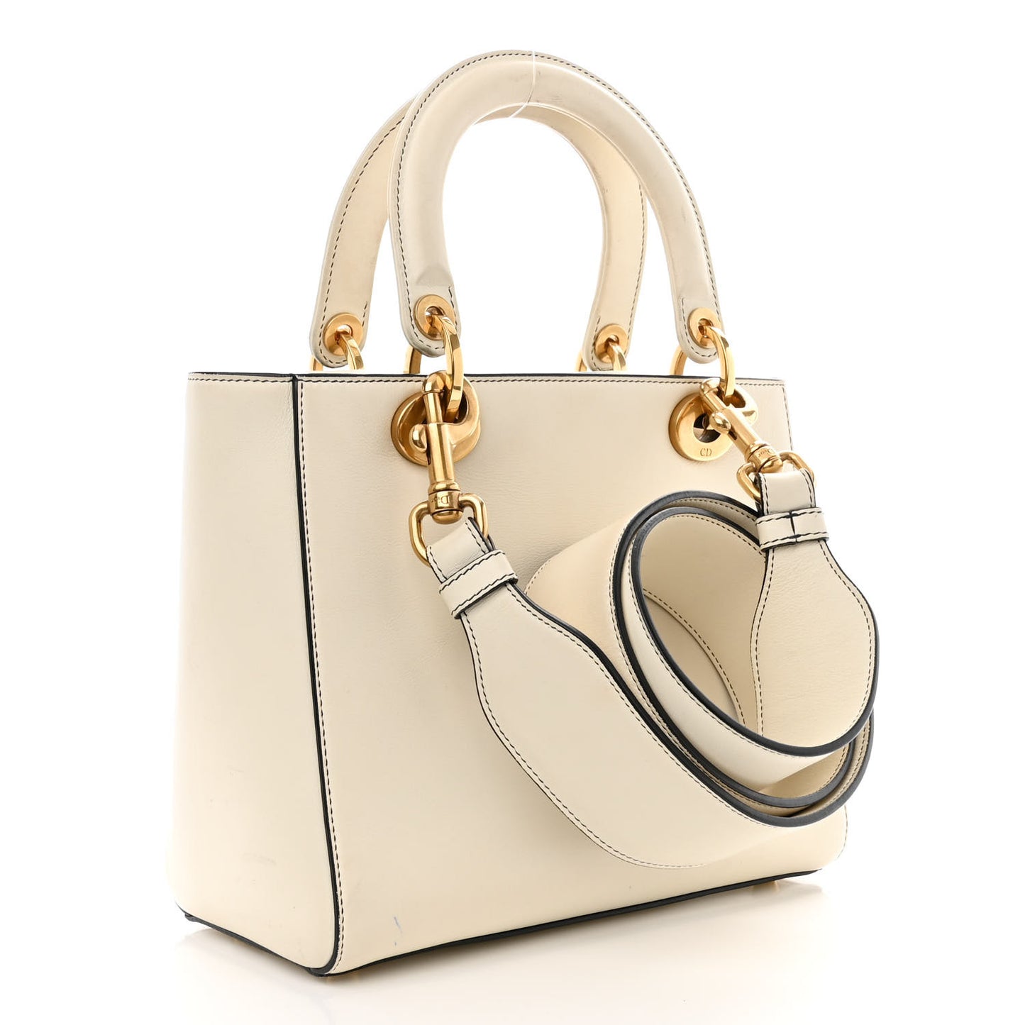 Calfskin Niki De Saint Phalle Medium Supple Lady Dior Off White