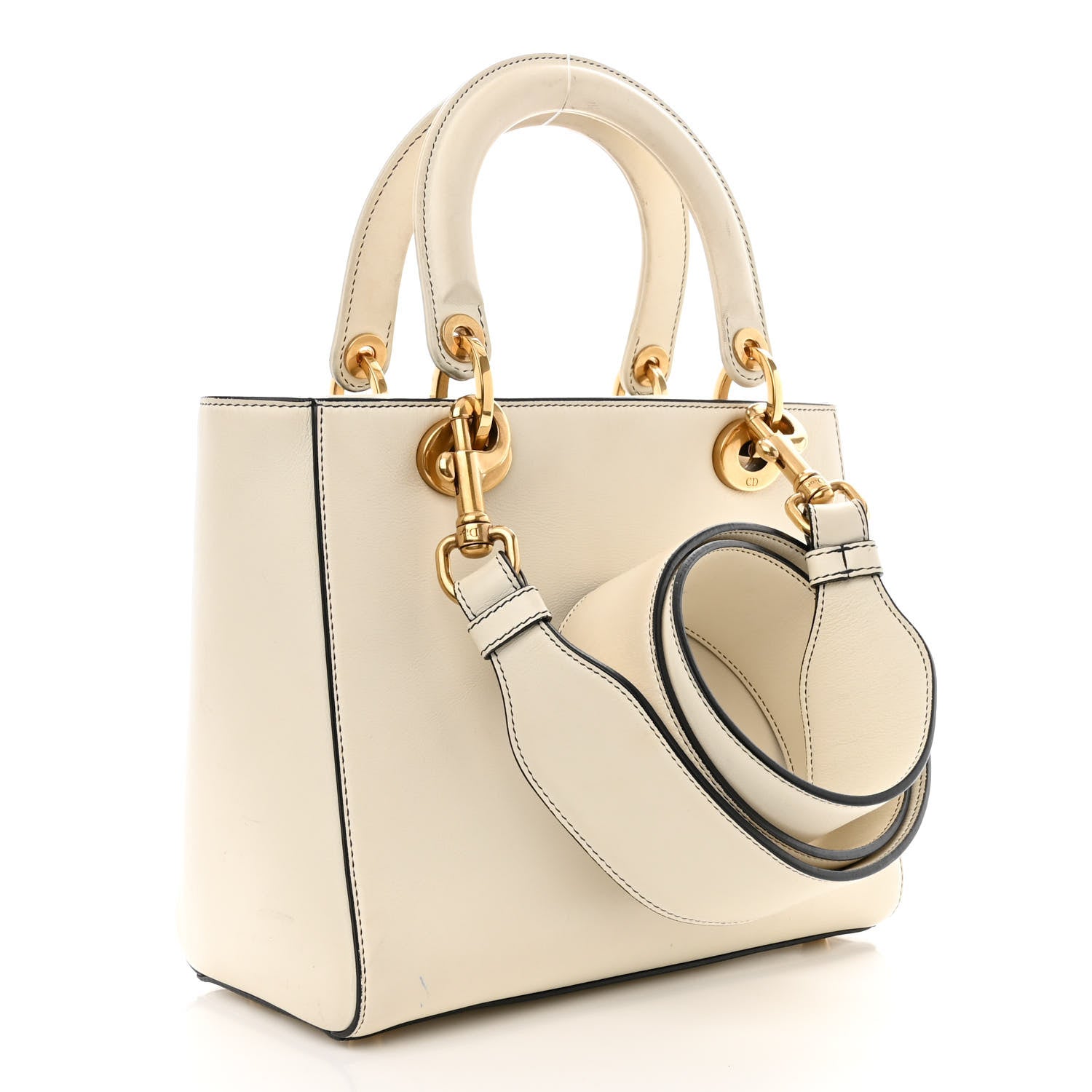 Christian Dior Calfskin Niki De Saint Phalle Medium Supple Lady Dior Off White 3 of 16