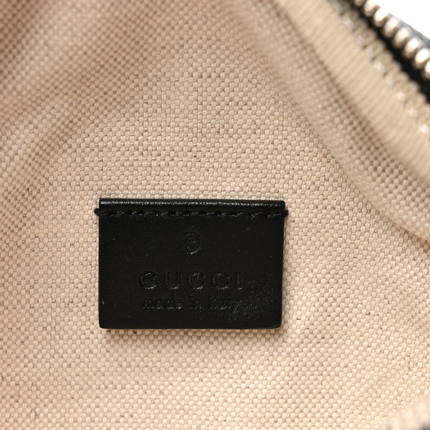 Calfskin GG Tennis Embossed Belt Bag Black