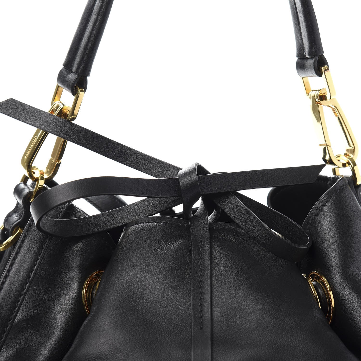Miu Miu Nappa Bucket Bag Black 12 of 12