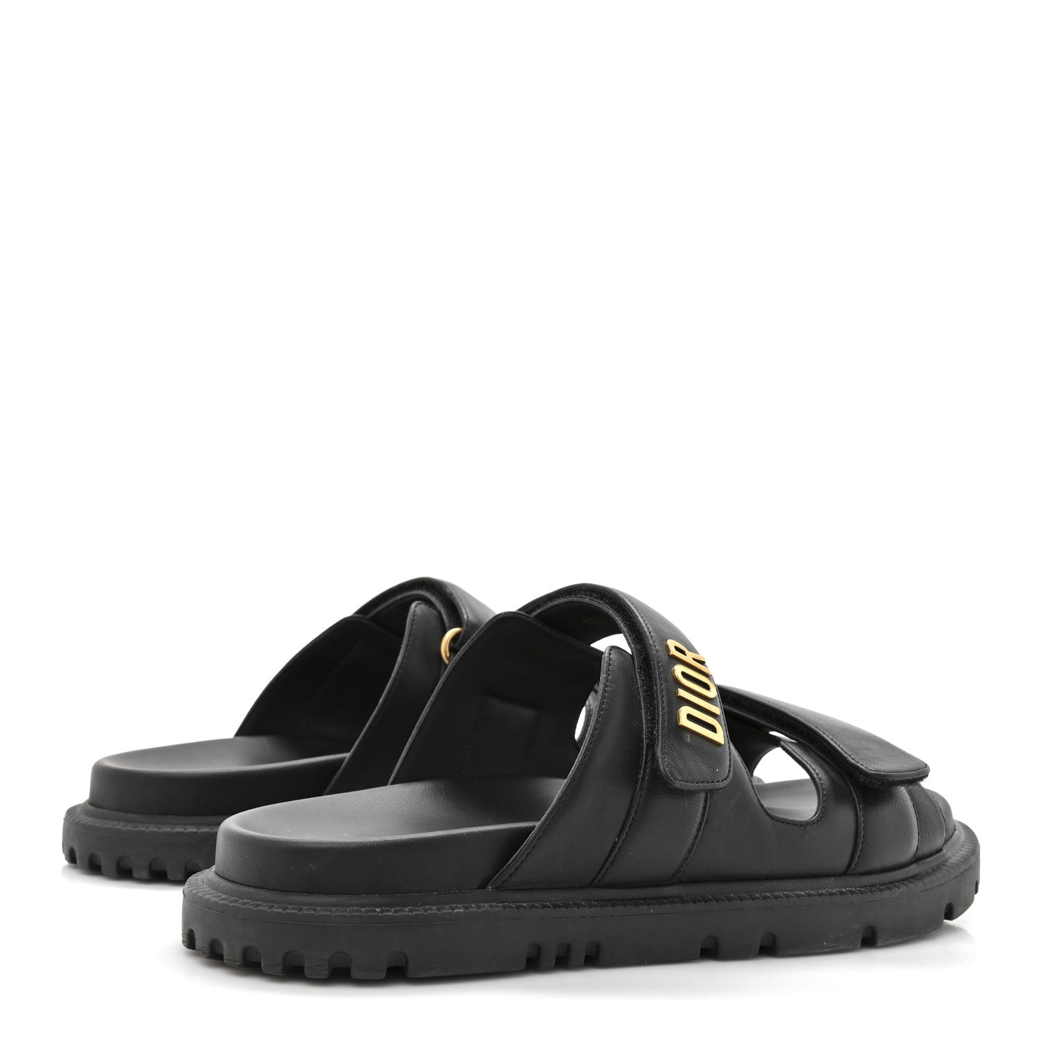 Christian Dior Lambskin Dioract 10mm Sandals 39 Black 5 of 10