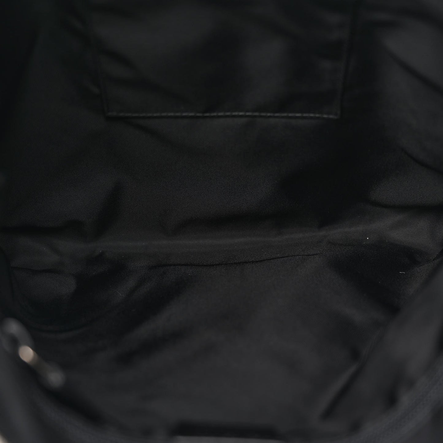 Techno Canvas Selleria Calfskin Web Small Flat Messenger Bag Black