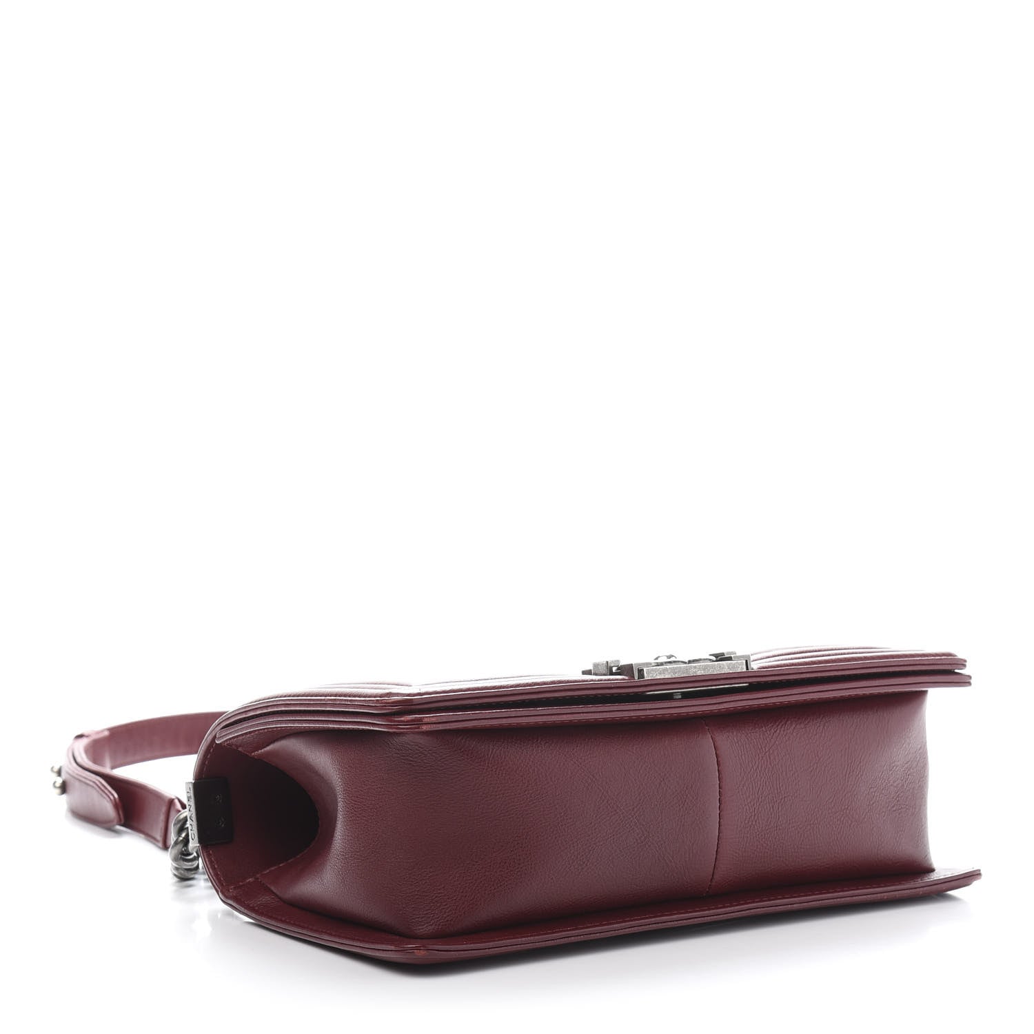 Chanel Calfskin Double Stitch Medium Boy Flap Burgundy 4 of 11