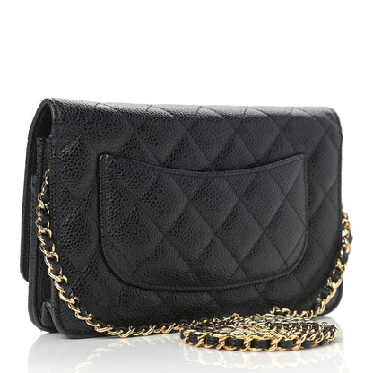 Chanel Caviar Quilted Wallet On Chain WOC Black 2 of 9