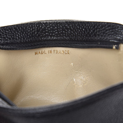 Chanel Caviar Timeless CC Cosmetic Pouch Black 7 of 9