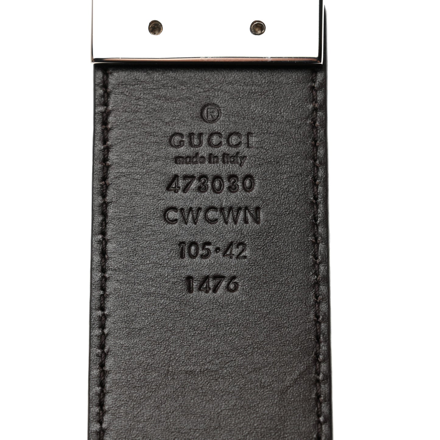 Guccissima Signature Interlocking G Reversible 37mm Belt 105 42 Black Cocoa