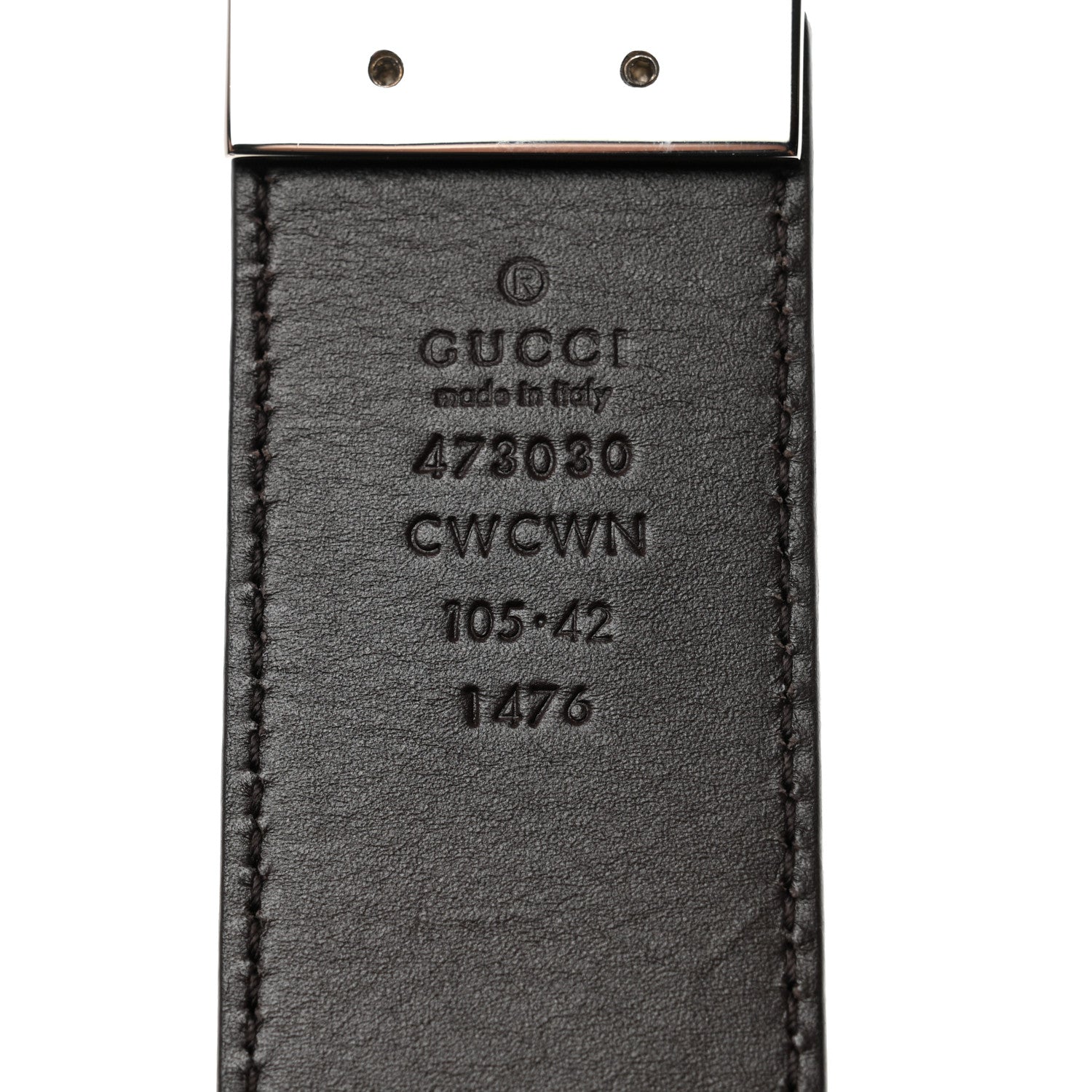 Gucci Guccissima Signature Interlocking G Reversible 37mm Belt 105 42 Black Cocoa 5 of 6