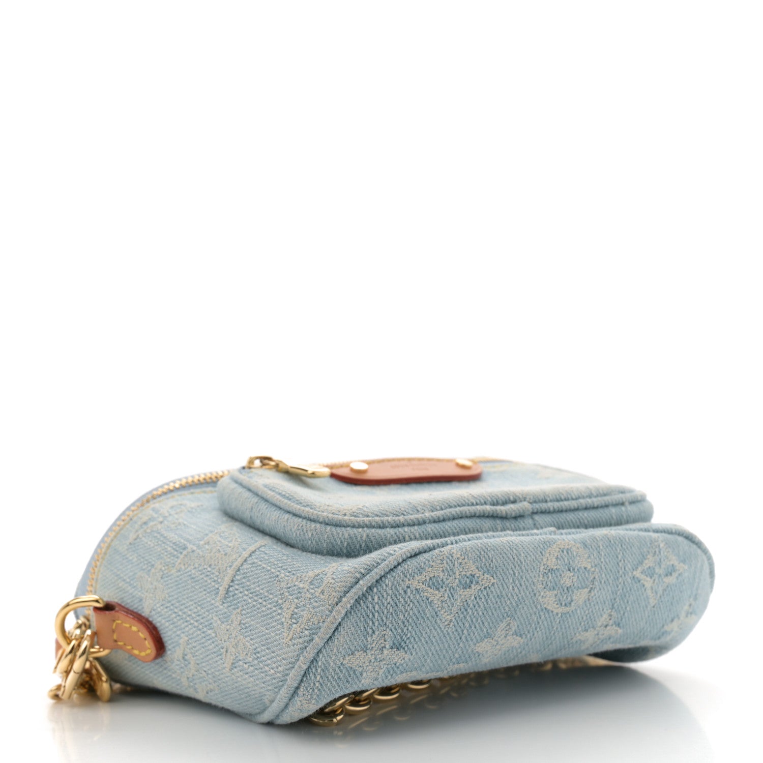 Louis Vuitton Monogram Denim Mini Bumbag Sky Blue 4 of 11
