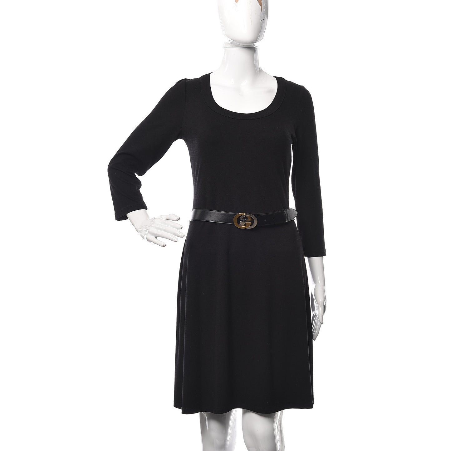 Plutone Calfskin Interlocking G 30mm Belt 95 38 Black