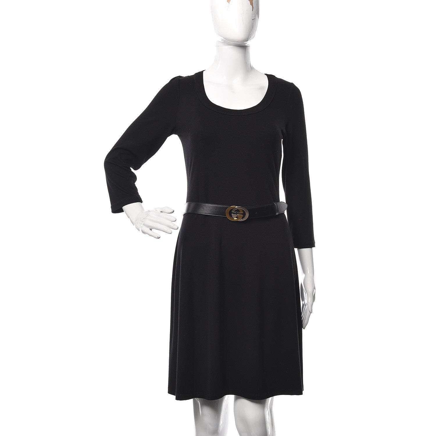 Gucci Plutone Calfskin Interlocking G 30mm Belt 95 38 Black 2 of 7