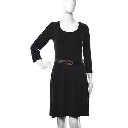 Gucci Plutone Calfskin Interlocking G 30mm Belt 95 38 Black 2 of 7