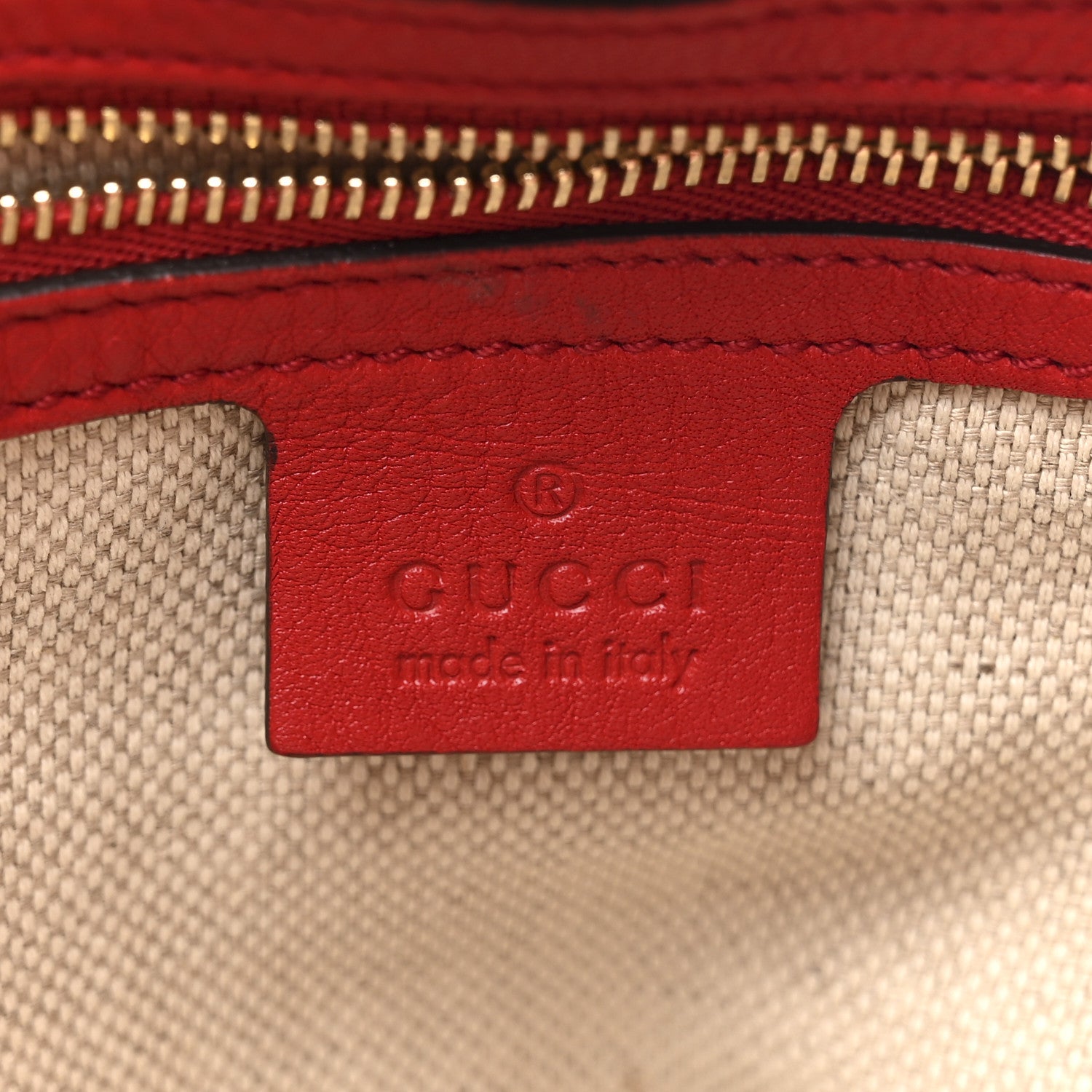 Gucci Pebbled Calfskin Medium Soho Chain Shoulder Bag Tabasco Red 6 of 12