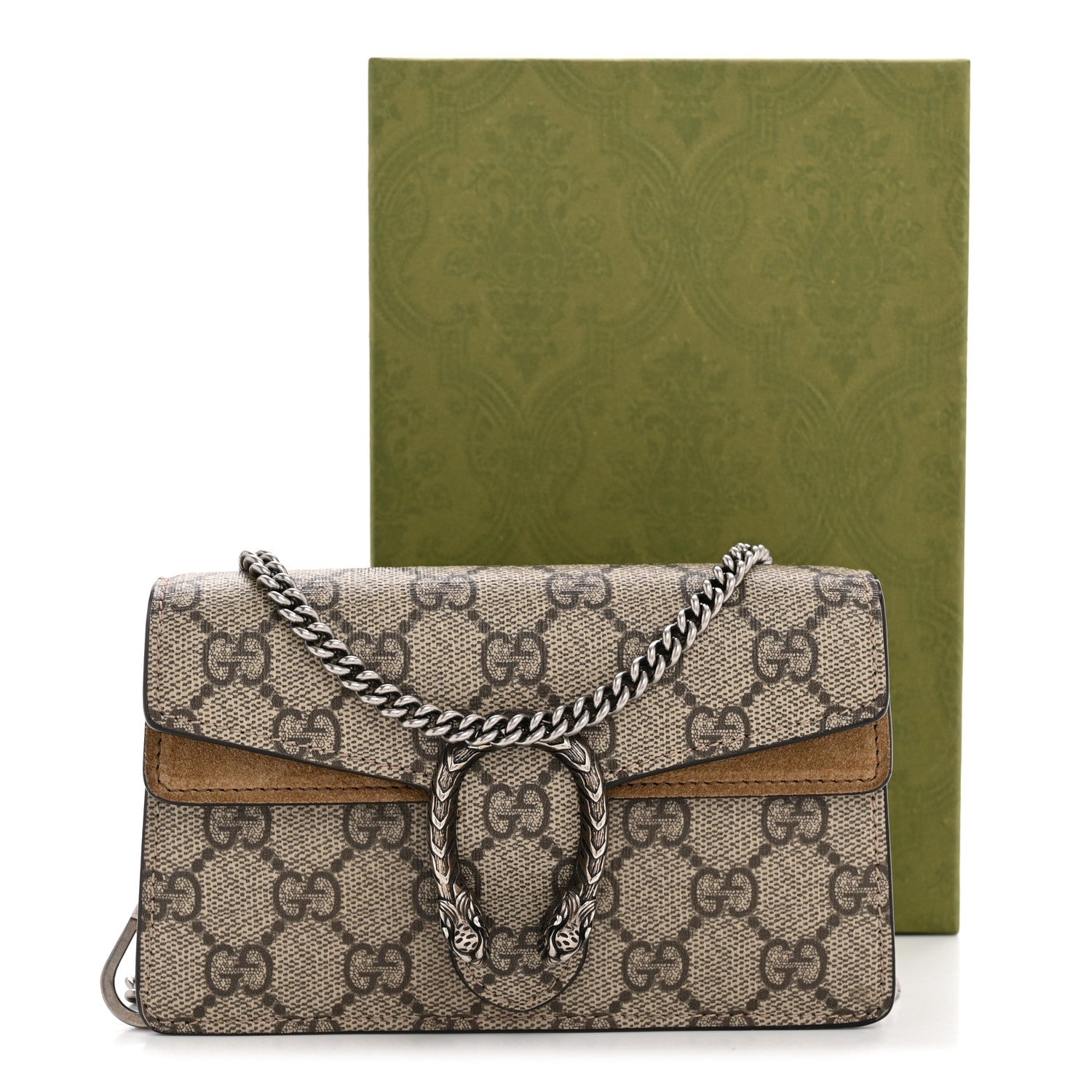 Gucci GG Supreme Monogram Super Mini Dionysus Shoulder Bag Taupe 12 of 12