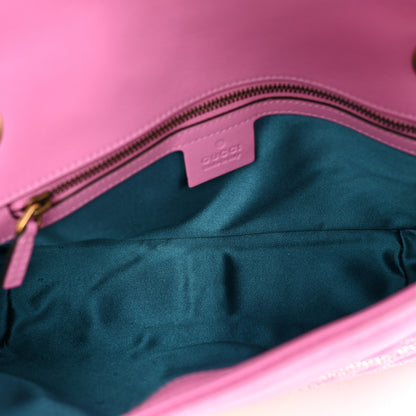 Gucci Velvet Matelasse Marquise Crystals Embroidered Small GG Marmont Shoulder Bag Malva 6 of 9