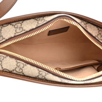 Gucci GG Supreme Monogram Azalea Calfskin Mini Retro Interlocking G Shoulder Bag Beige Ebony Brown Sugar 5 of 11