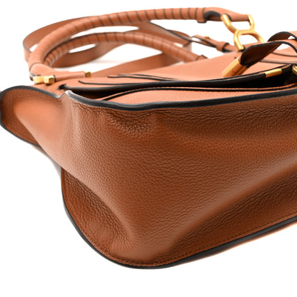 Chloe Calfskin Medium Marcie Satchel Tan 9 of 10