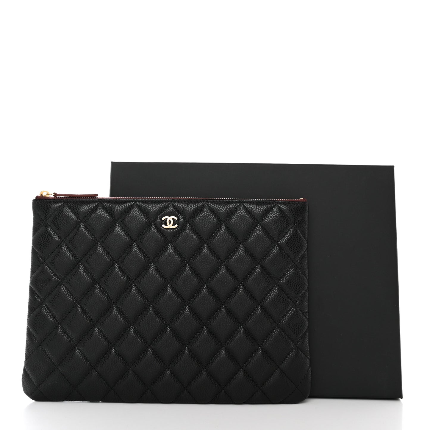 Caviar Quilted Medium Cosmetic Case Black