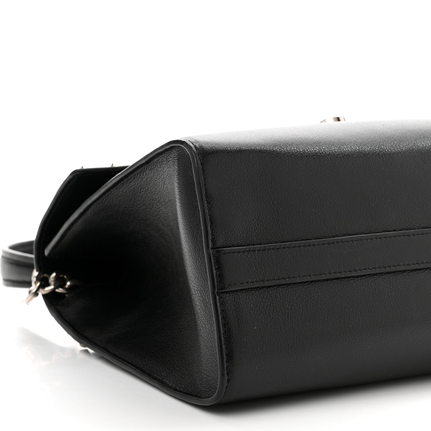 Prada Glace Calfskin Studded Sound Shoulder Bag Black 7 of 8