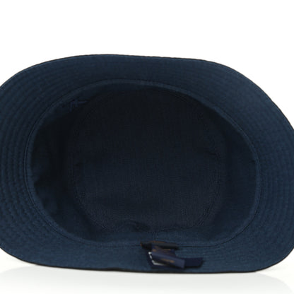 Louis Vuitton Nylon Wool Monogram Reversible MNG Rain Bucket Hat M Black Navy 14 of 16