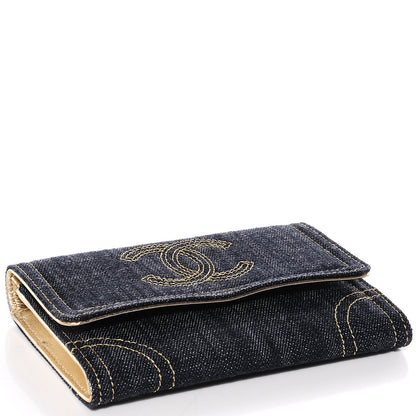 Chanel Denim CC Flap Wallet Blue 4 of 8