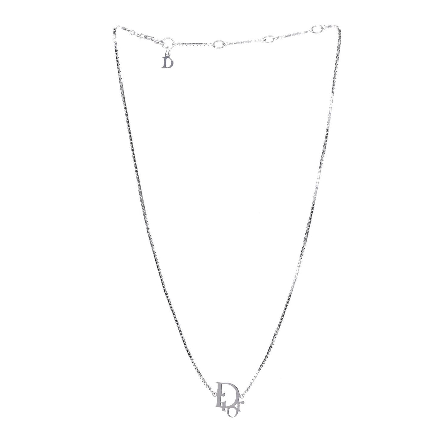 Metal Logo Necklace Silver