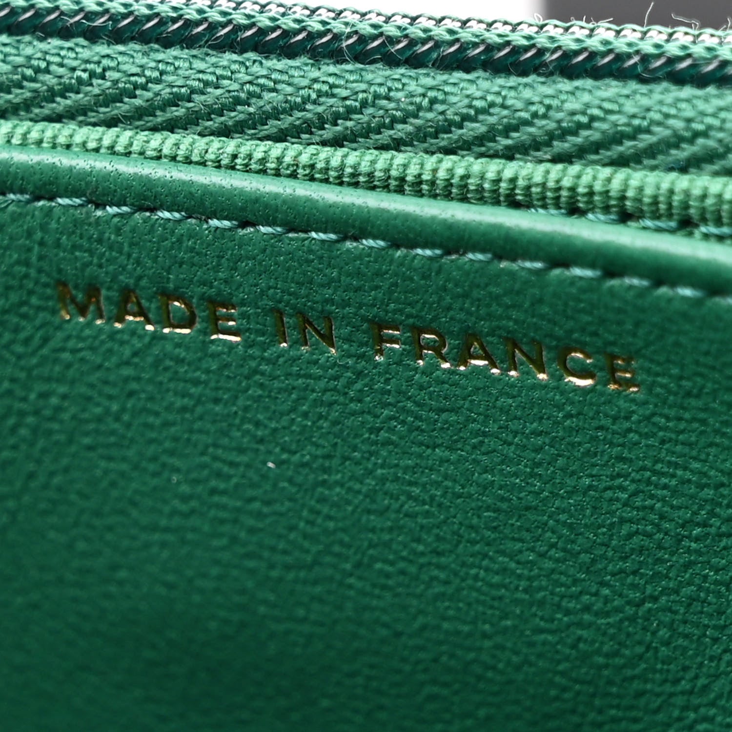 Chanel Lambskin Quilted Wallet On Chain WOC Green 7 of 12