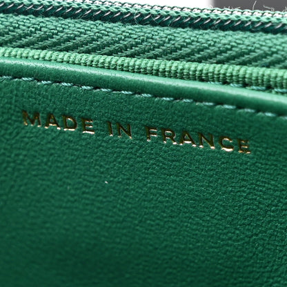Chanel Lambskin Quilted Wallet On Chain WOC Green 7 of 12