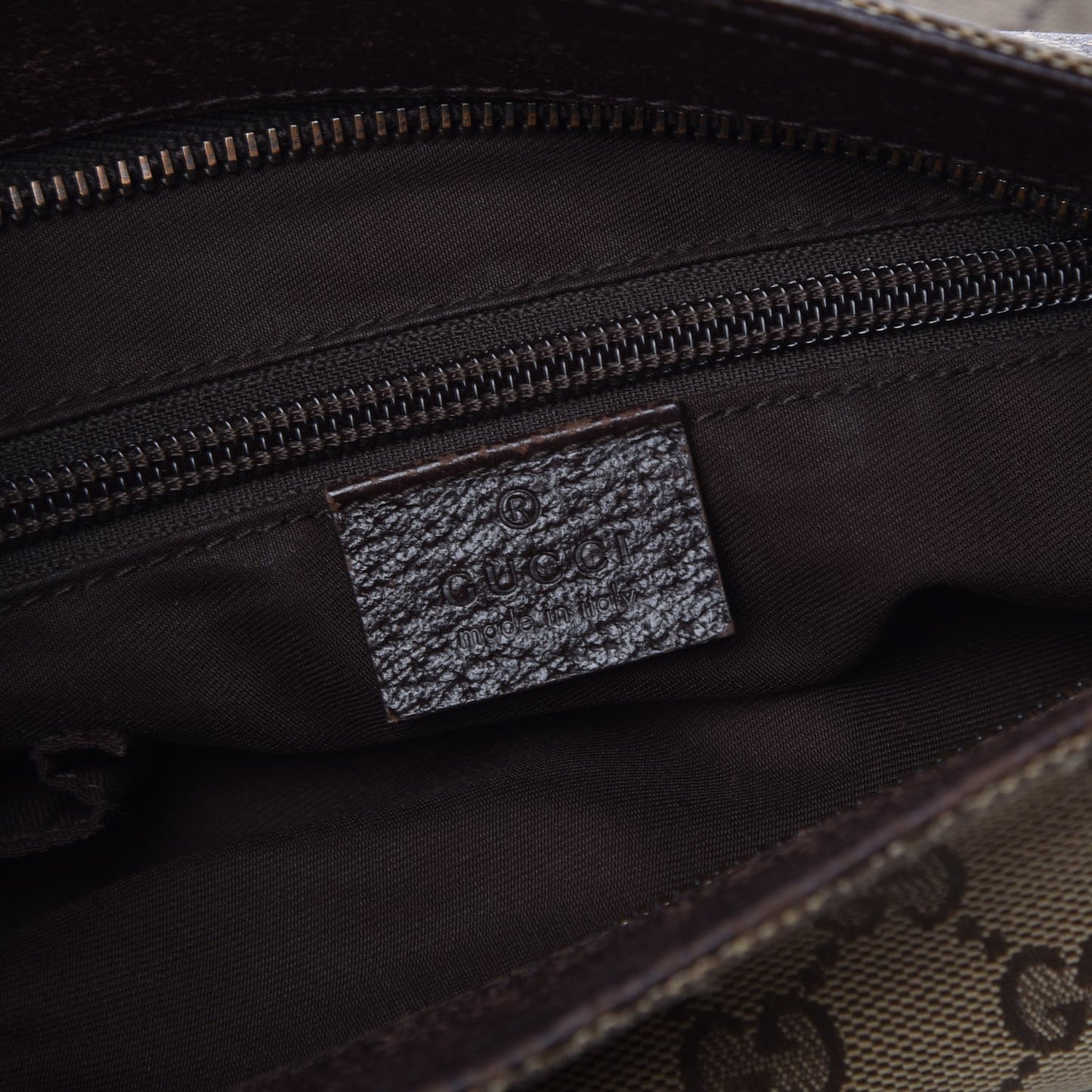Monogram Web Medium Double Pocket Messenger Bag Dark Brown