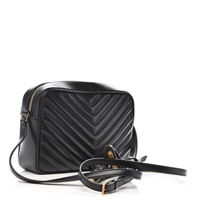 Saint Laurent Calfskin Matelasse Monogram Lou Camera Bag Black 3 of 9