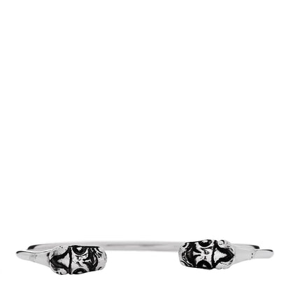 Chrome Hearts Sterling Silver Double Dog Cuff Bracelet 1 of 3