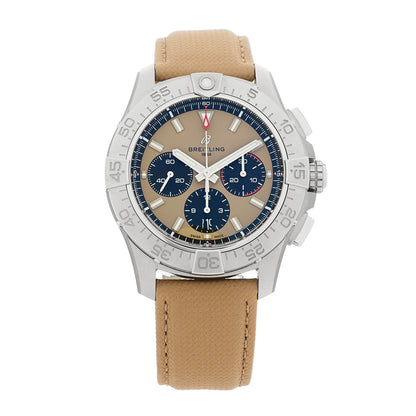 Breitling Stainless Steel Calfskin 44mm Avenger B01 Chronograph Automatic Watch Sand AB0147101A1X1 1 of 5