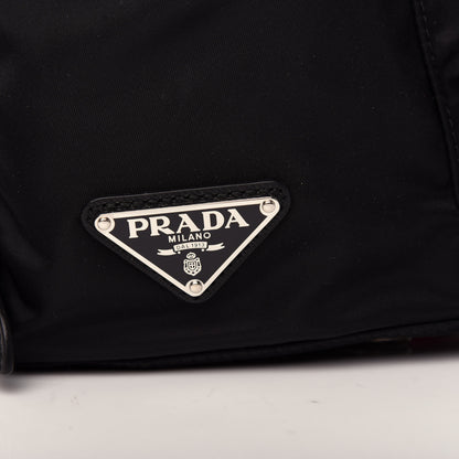 Prada Nylon New Vela Studded Backpack Black Neon Pink 9 of 9