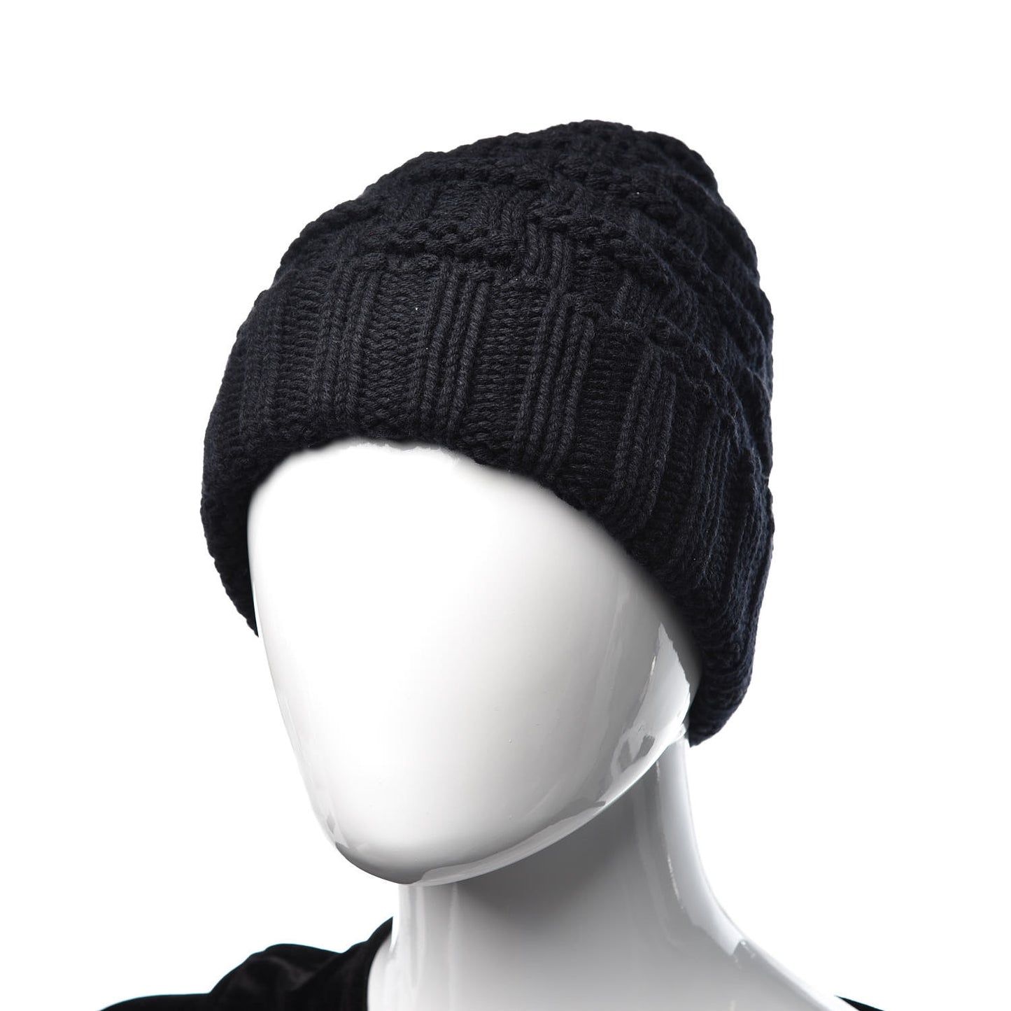 Cashmere Mens Beanie Hat L Marine